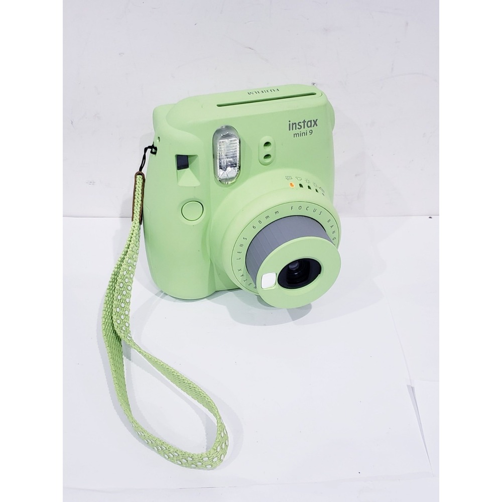 Fujifilm Instax Mini 9 Instant Film Camera Lime Green With Film Inside (Working)